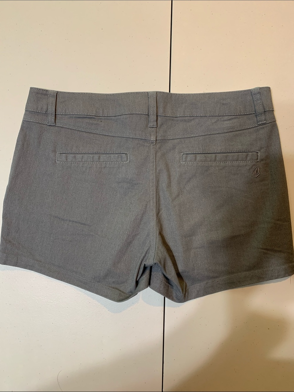 Volcom Women's Charcoal Casual Bermuda Shorts - Picture 3 of 3